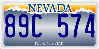 NV license plate 89C574