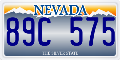 NV license plate 89C575