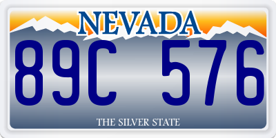 NV license plate 89C576