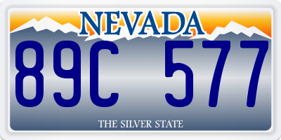 NV license plate 89C577