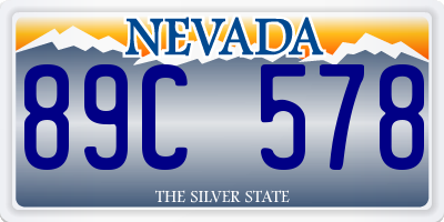 NV license plate 89C578