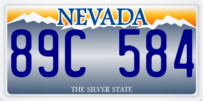 NV license plate 89C584