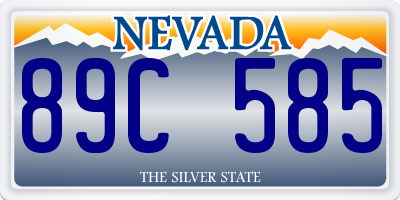 NV license plate 89C585