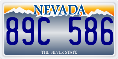 NV license plate 89C586