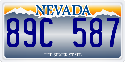 NV license plate 89C587