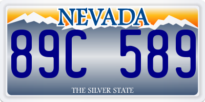 NV license plate 89C589