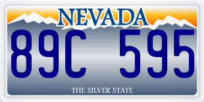 NV license plate 89C595