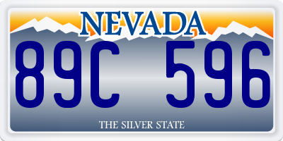 NV license plate 89C596