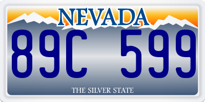 NV license plate 89C599