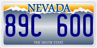NV license plate 89C600