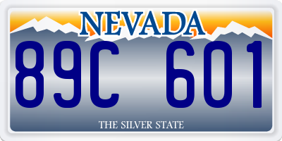 NV license plate 89C601