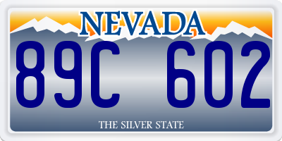 NV license plate 89C602
