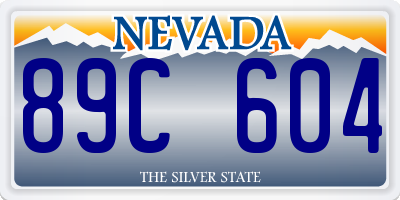 NV license plate 89C604