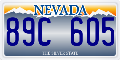 NV license plate 89C605