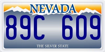 NV license plate 89C609