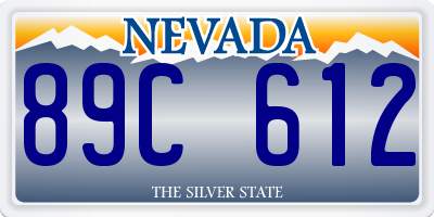 NV license plate 89C612