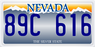 NV license plate 89C616