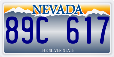 NV license plate 89C617