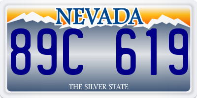 NV license plate 89C619