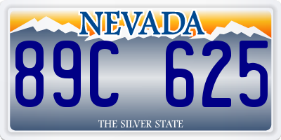 NV license plate 89C625