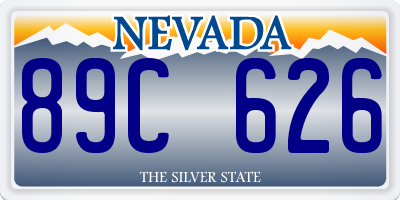 NV license plate 89C626