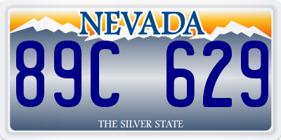 NV license plate 89C629