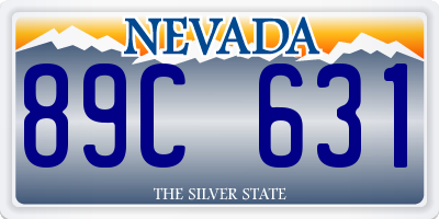 NV license plate 89C631