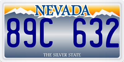 NV license plate 89C632