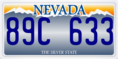 NV license plate 89C633