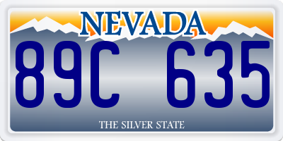 NV license plate 89C635