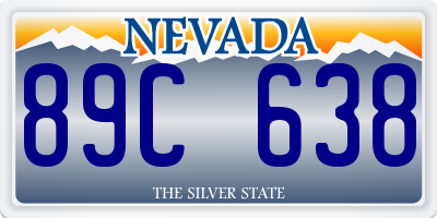 NV license plate 89C638