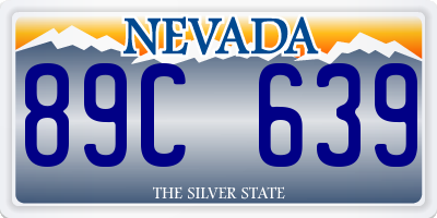 NV license plate 89C639