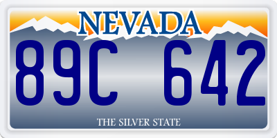 NV license plate 89C642