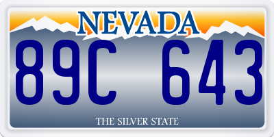 NV license plate 89C643