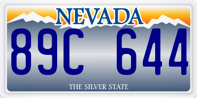 NV license plate 89C644