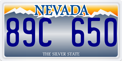 NV license plate 89C650