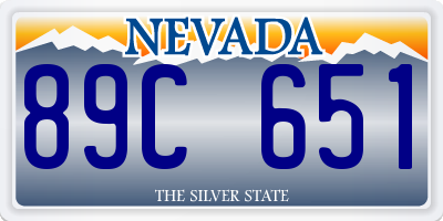NV license plate 89C651