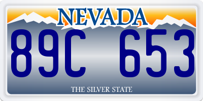NV license plate 89C653
