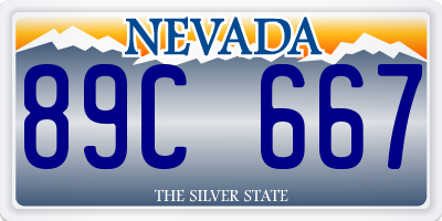 NV license plate 89C667