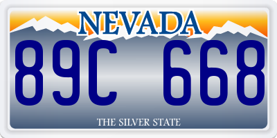 NV license plate 89C668
