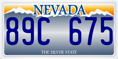 NV license plate 89C675