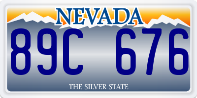 NV license plate 89C676