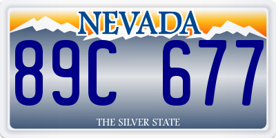 NV license plate 89C677