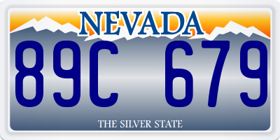 NV license plate 89C679