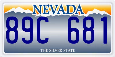 NV license plate 89C681