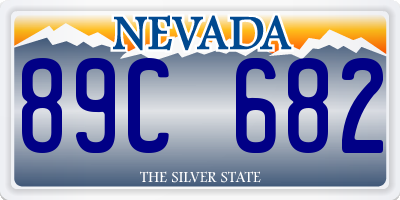 NV license plate 89C682