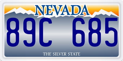 NV license plate 89C685