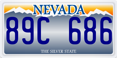 NV license plate 89C686