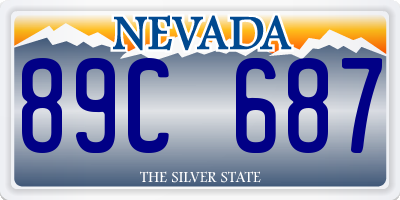 NV license plate 89C687