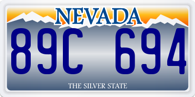 NV license plate 89C694